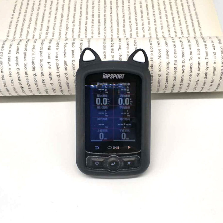 Cat Ears Shape Bicycle Code Table Shockproof Silicone Colorful Protective Case for iGPSPORT 618, Host not Included