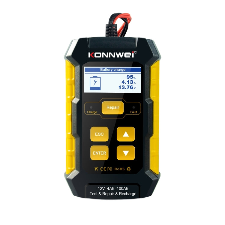 KONNWEI KW510 3 in 1 Car Battery Tester / Charger / Repairer, Support 8 Languages