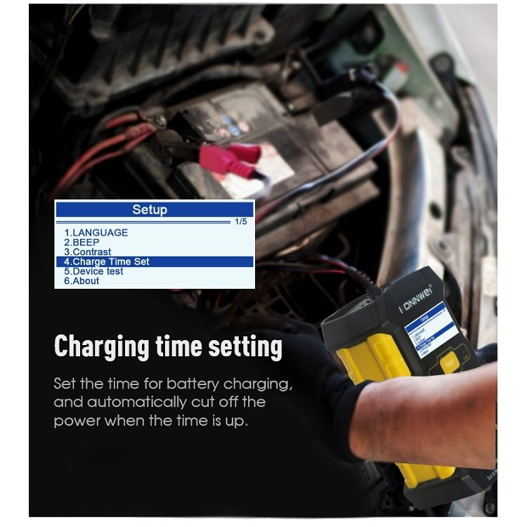 KONNWEI KW510 3 in 1 Car Battery Tester / Charger / Repairer, Support 8 Languages