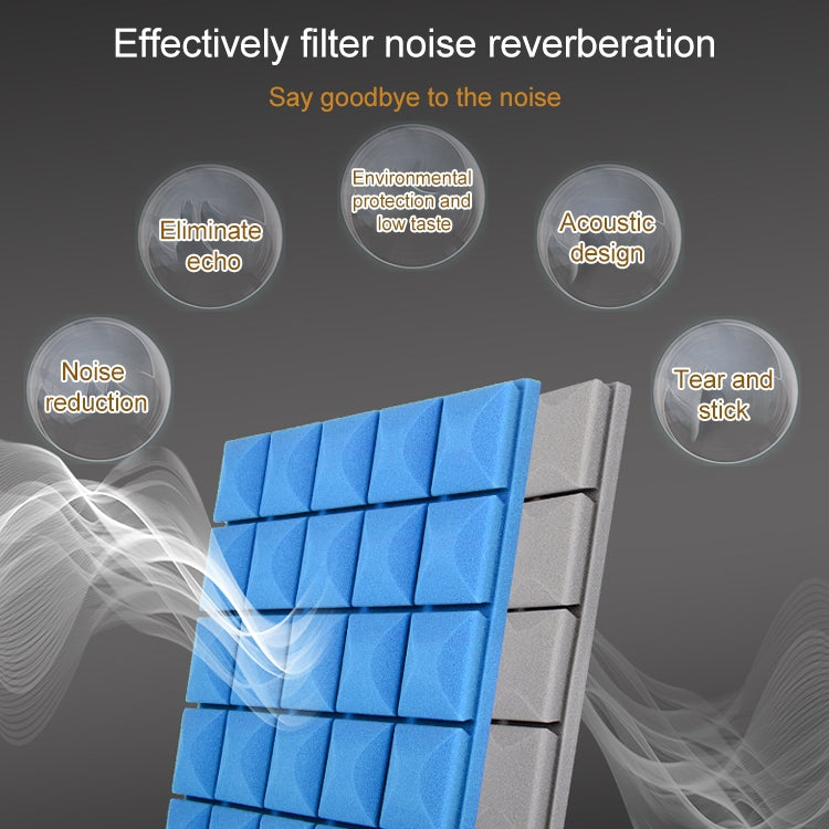 50x50x5cm Pyramid Style Recording Studio Drum Video Room Sound Insulation Board Silencer Cotton