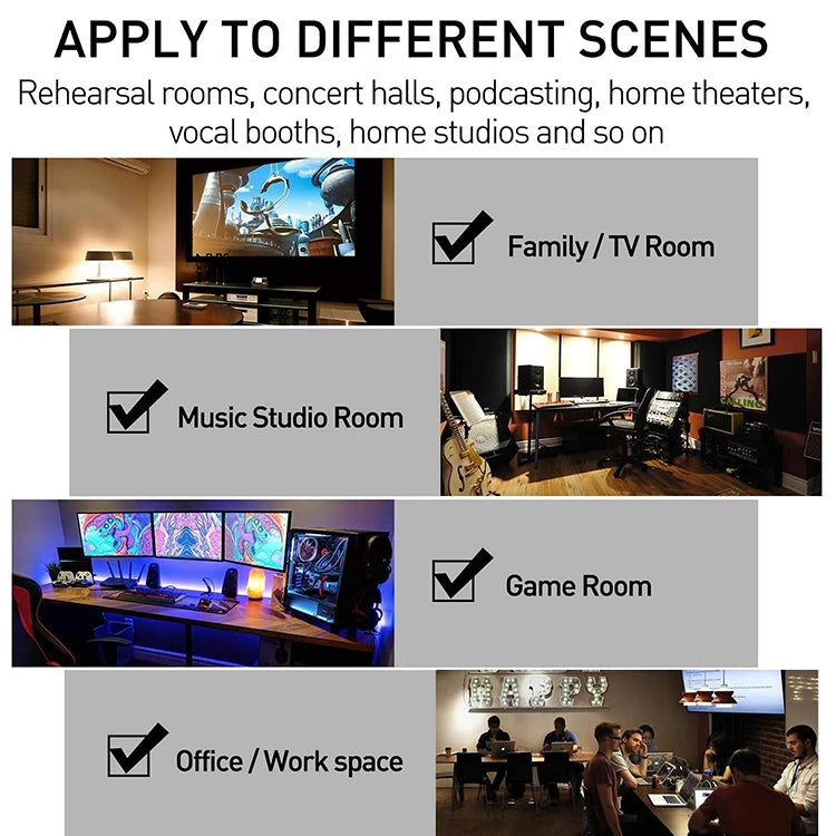 30x30x2.5cm Triangular Groove Style Recording Studio Drum Video Room Sound Insulation Board Silencer Cotton