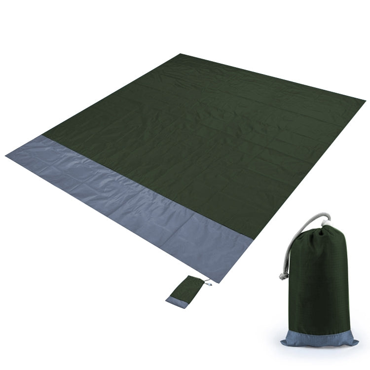 Polyester Waterproof Plaid Cloth Pocket Picnic Mat Outdoor Camping Beach Mat, Size: 2.1 x 2m