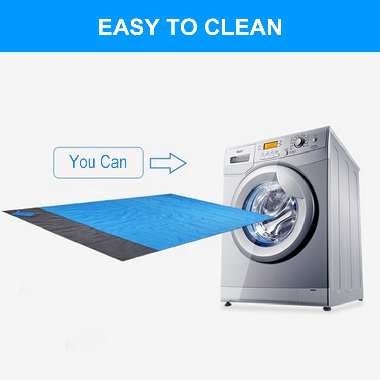 Polyester Waterproof Plaid Cloth Pocket Picnic Mat Outdoor Camping Beach Mat, Size: 2.1 x 2m