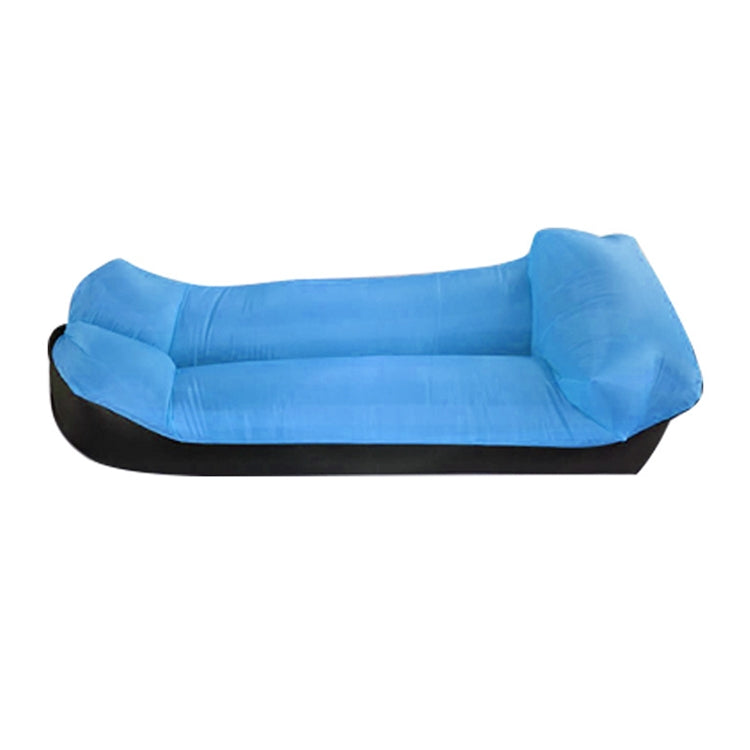 Color-blocking Pillow Style 210T Tear-proof Plaid Cloth Inflatable Sofa Outdoor Portable Air Sleeping Bag Beach Inflatable Floating Row, Size: 240 x 55cm