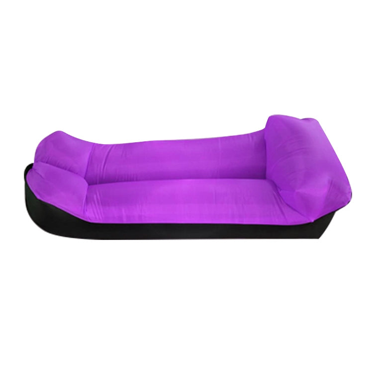 Color-blocking Pillow Style 210T Tear-proof Plaid Cloth Inflatable Sofa Outdoor Portable Air Sleeping Bag Beach Inflatable Floating Row, Size: 240 x 55cm