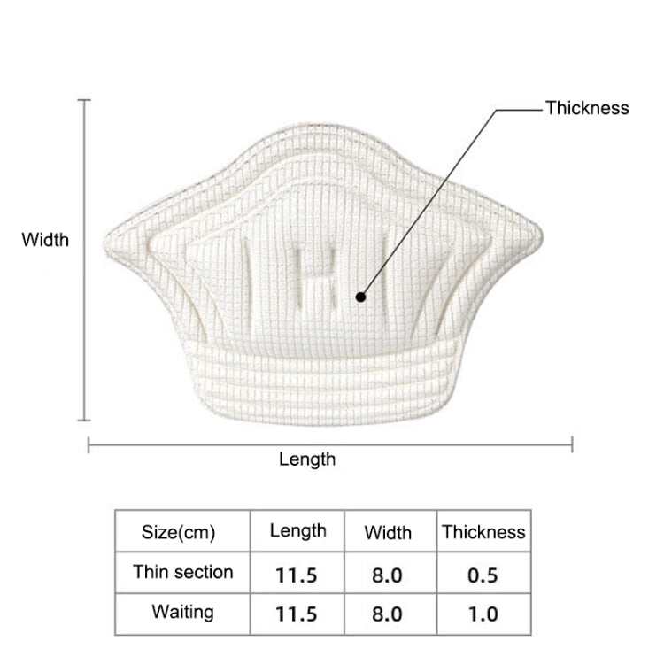 5 Pairs 054 Anti-wear Anti-dropping Sneakers Heel Stickers, Back Adhesive Version