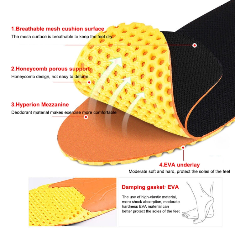 1 Pair 078 Thicken Breathable Shockproof Sports Insole Shoe-pad