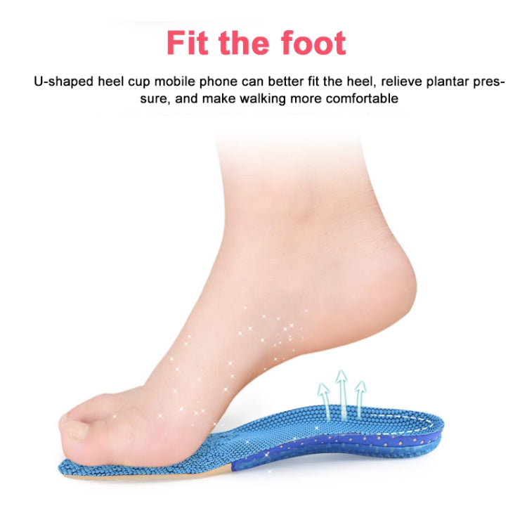 1 Pair 641 Casual Non-slip Shockproof Breathable Arch Of Foot Sports Insole Shoe-pad