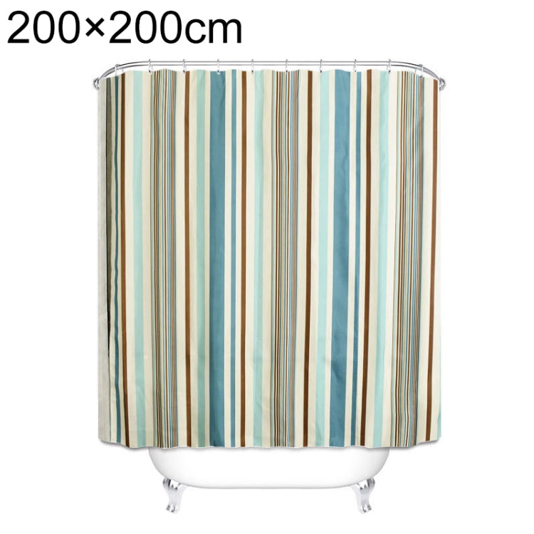 Multicolour Vertical Texture Thick Waterproof Polyester Fabric Shower Curtains