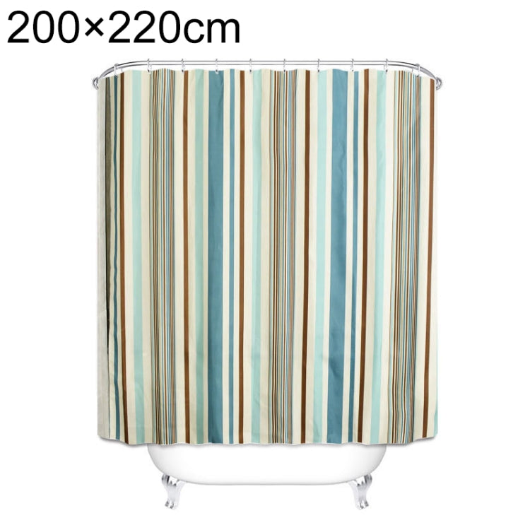 Multicolour Vertical Texture Thick Waterproof Polyester Fabric Shower Curtains