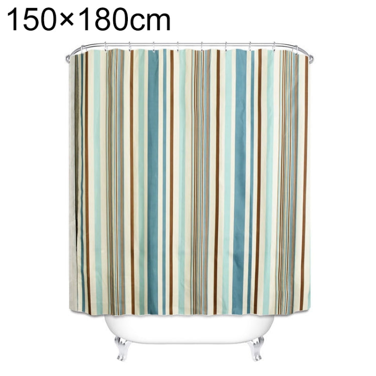 Multicolour Vertical Texture Thick Waterproof Polyester Fabric Shower Curtains