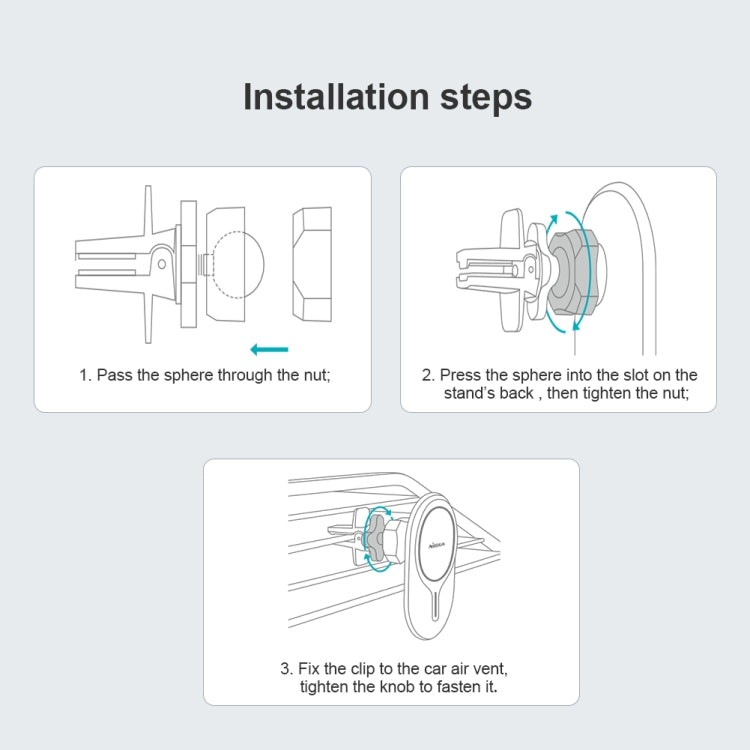 NILLKIN NKL01 MagRoad Lite Clip Type Car Magnetic Holder for iPhone 12 Series