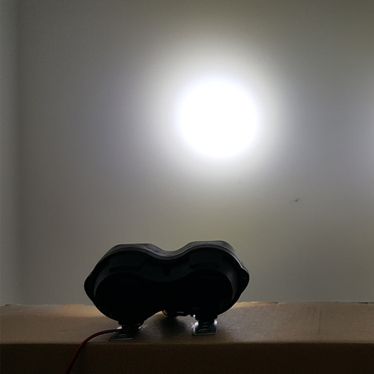 2 PCS L15 8-85V / 15W / 5000K / 1200LM Motorcycle / Car IPX4 Waterproof External LED Glare Spotlight Working Lamp