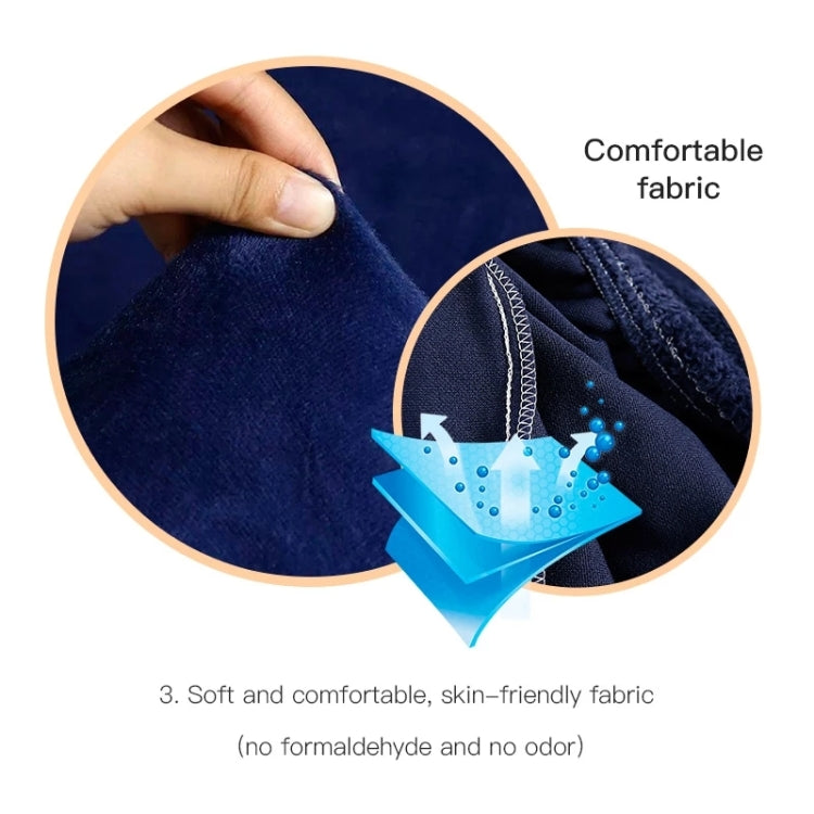 Single Seat Solid Color Plush Elastic Full Coverage Non-slip Sofa Cover