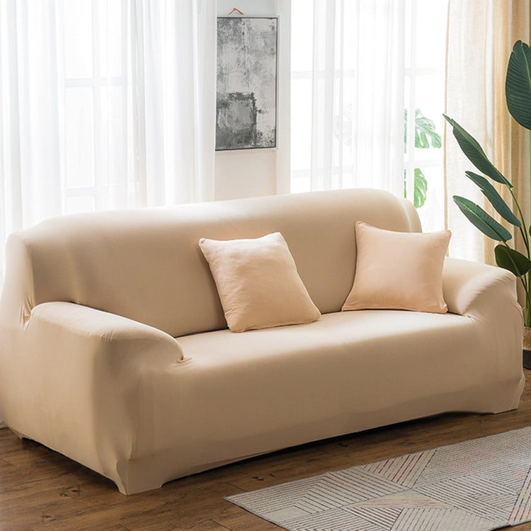 145-185cm Four Seasons Solid Color Elastic Full Coverage Non-slip Sofa Cover