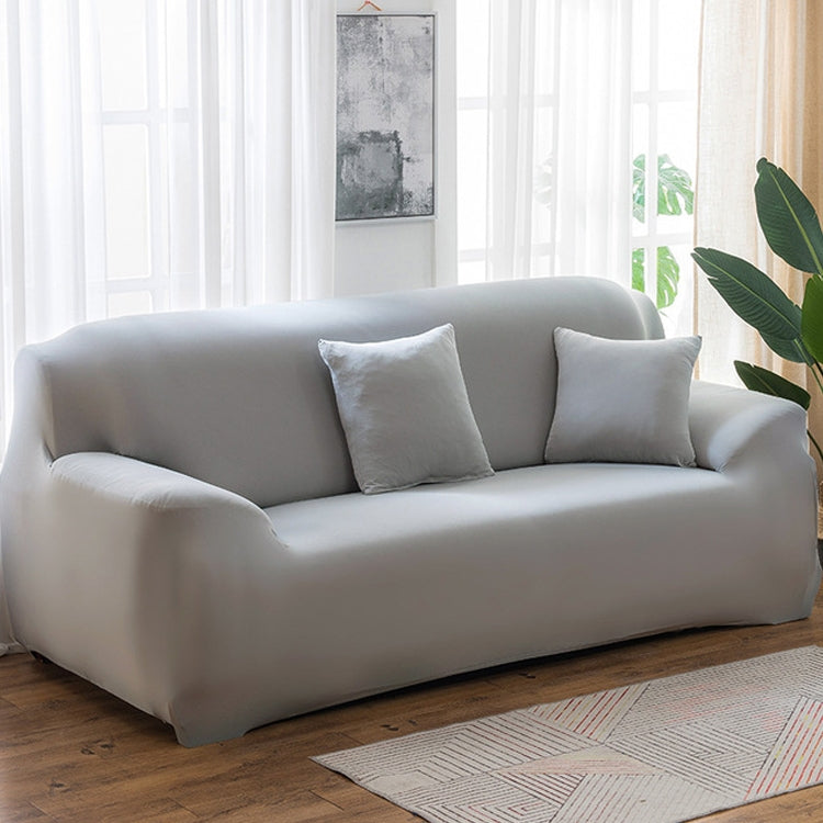 145-185cm Four Seasons Solid Color Elastic Full Coverage Non-slip Sofa Cover