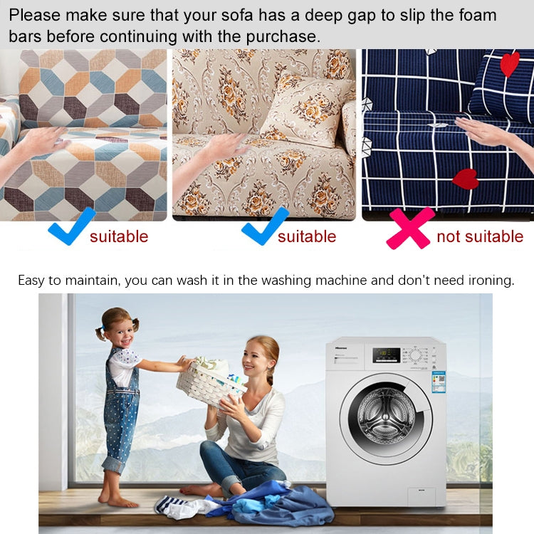 Double Seat Full Coverage Elastic Non-slip Sofa Cover