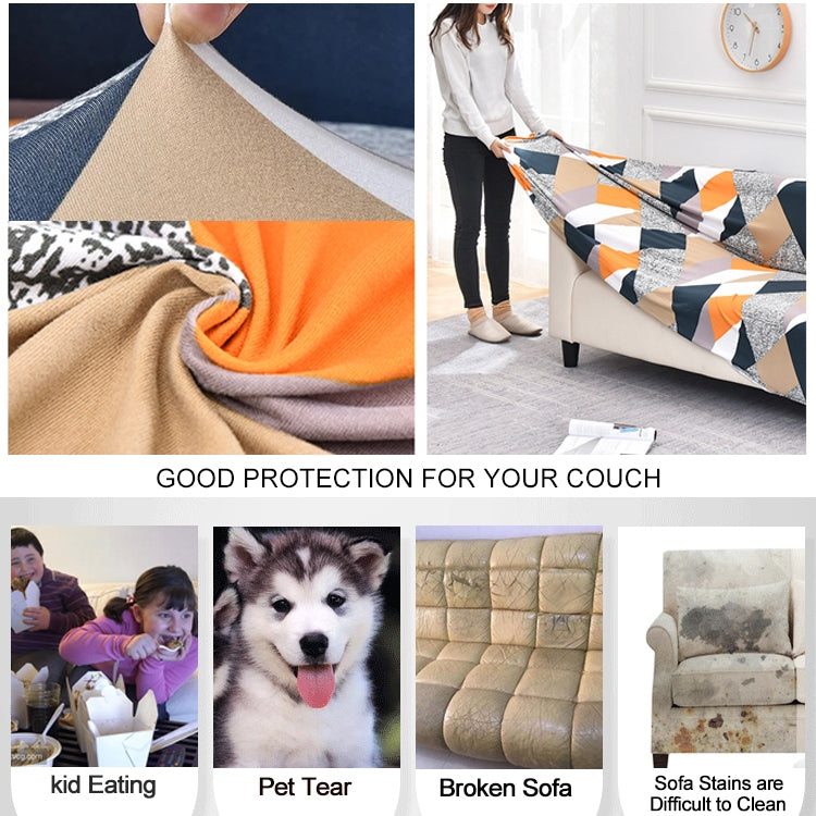 Double Seat Full Coverage Elastic Non-slip Sofa Cover