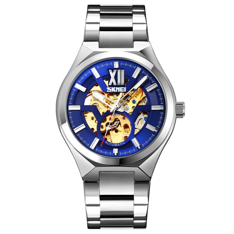 SKMEI 9258 Men Two-color Stainless Steel Strap Automatic Mechanical Watch