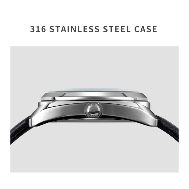 SKMEI Q029 Ladies Phone Number Pattern Dial Leather Strap Quartz Watch