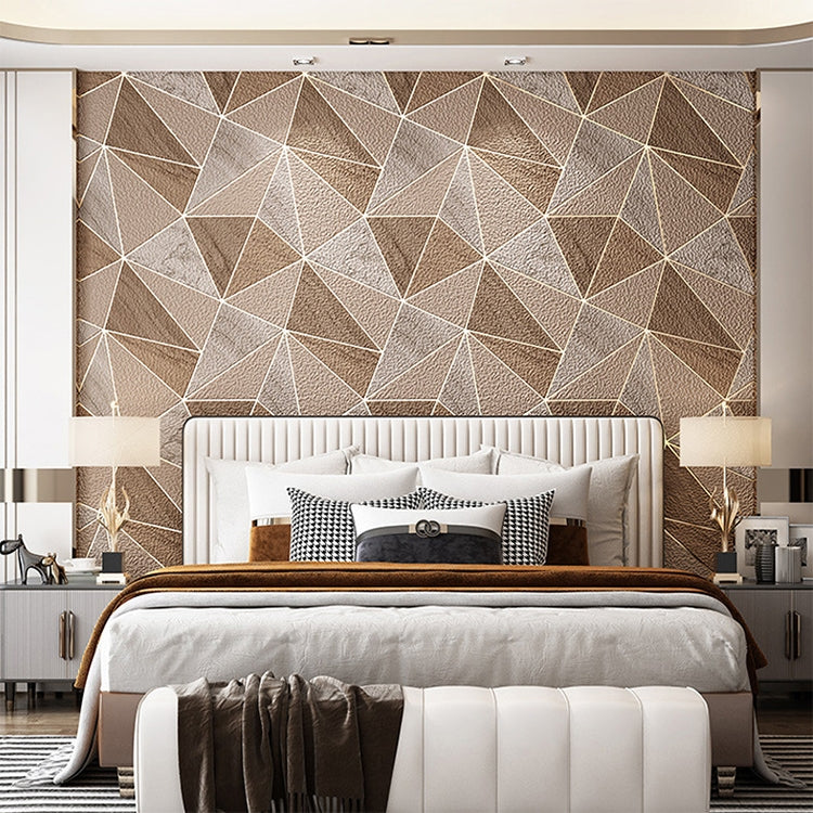 Home Geometric Wallpaper Deerskin Velvet Non-self-adhesive Thickened Wallpaper