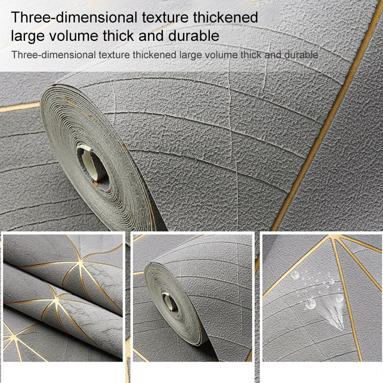 Home Geometric Wallpaper Deerskin Velvet Non-self-adhesive Thickened Wallpaper