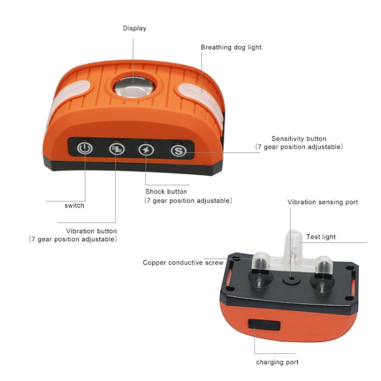 RC-302B Pet Bark Stopper Electric Shock Dog Training Collar Anti-interference Stop Calling Device