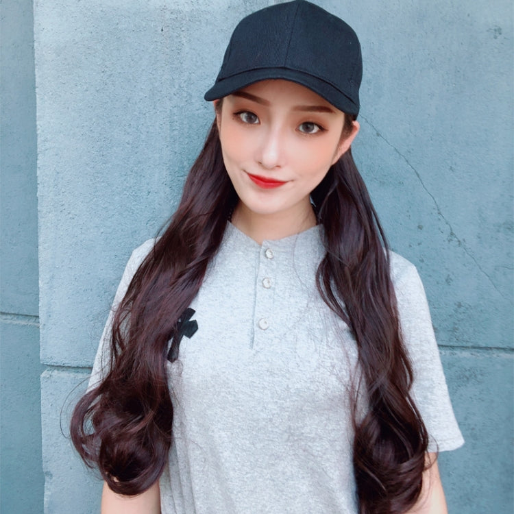 Hat Big Curve Wig One-piece Long Curly Chemical Fiber Headgear for Women