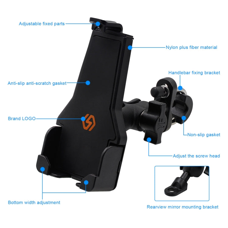 CS-1287A1 Motorcycle Bike Triangle Fixed Mobile Phone Holder