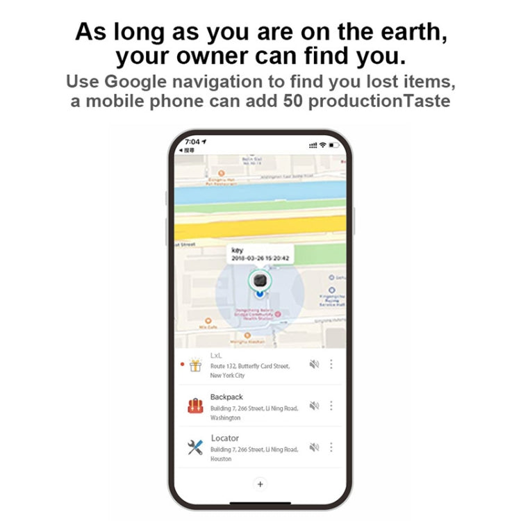 Findmy Tag Square Smart Bluetooth Anti- lost Alarm Locator Tracker