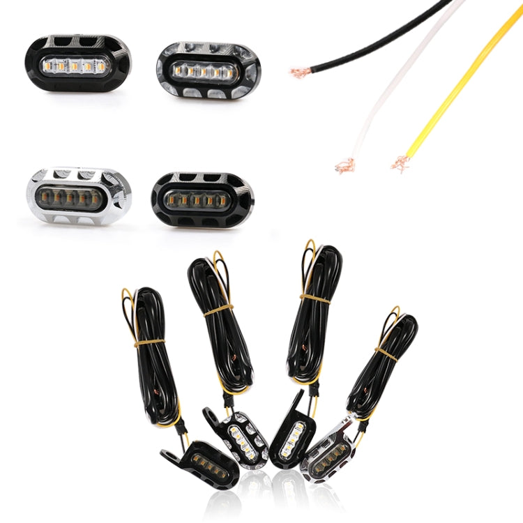 HP-Z058 Motorcycle Modified Rearview Mirror LED Turn Signal Light for Harley Sportsters XL 883 / 1200