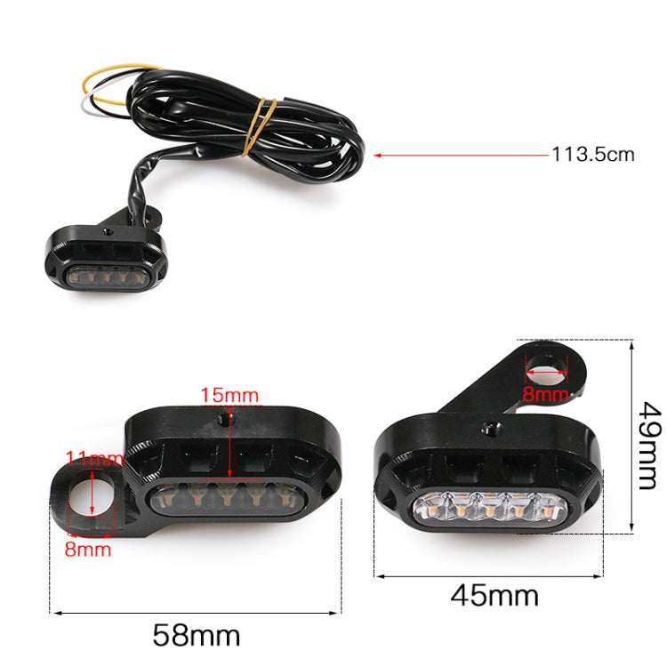 HP-Z058 Motorcycle Modified Rearview Mirror LED Turn Signal Light for Harley Sportsters XL 883 / 1200