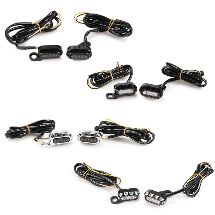 HP-Z058 Motorcycle Modified Rearview Mirror LED Turn Signal Light for Harley Sportsters XL 883 / 1200