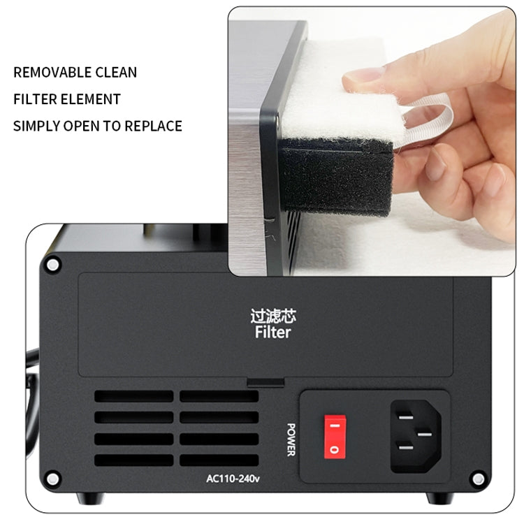 TBK D201 Constant Temperature Soldering Iron Welder Station With Smoke Filter