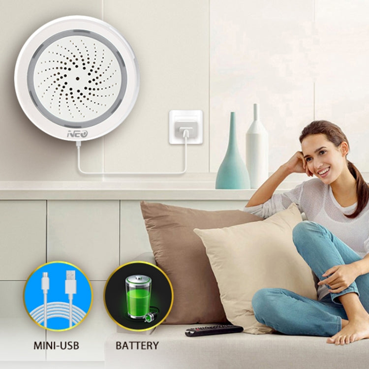 NEO NAS-AB02WT WiFi USB Siren Alarm with Temperature & Humidity Sensor
