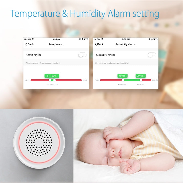 NEO NAS-AB03WT WiFi USB Siren Alarm with Temperature & Humidity Sensor