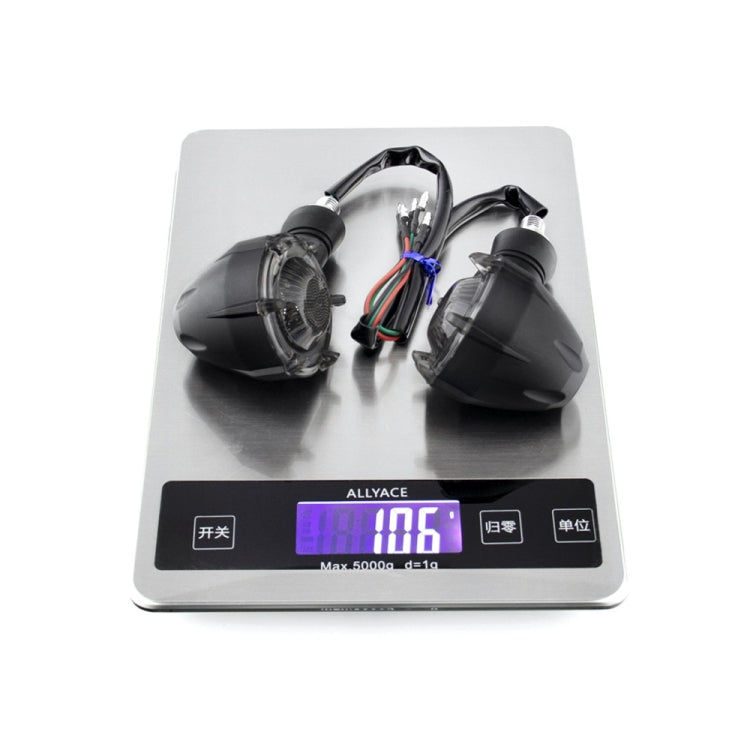 PE-ZSD-174 Motorcycle Flashing Rotation Mode LED Two-color Modified Round Turn Signal Light