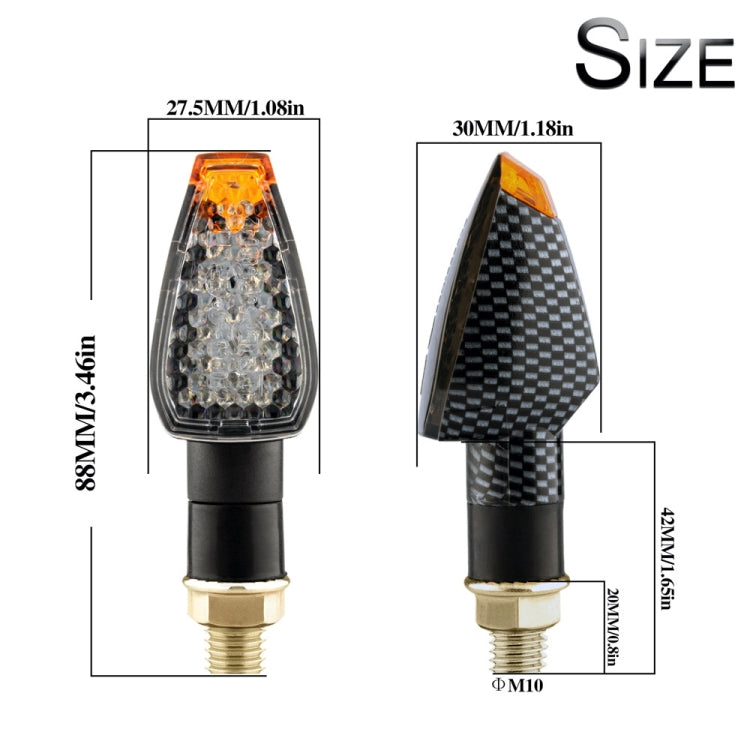 2 PCS KC025 Motorcycle 14LED Turn Signal Light