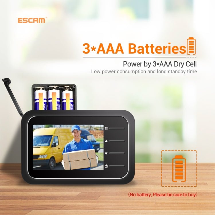ESCAM C22 2.4 inch Screen Digital Door Viewer, Support Night Vision, TF Card, Take Photos and Video