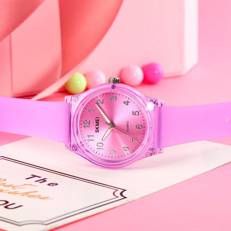 SKMEI 1760 Stainless Steel Buckle Silicone Strap Waterproof Quartz Watch