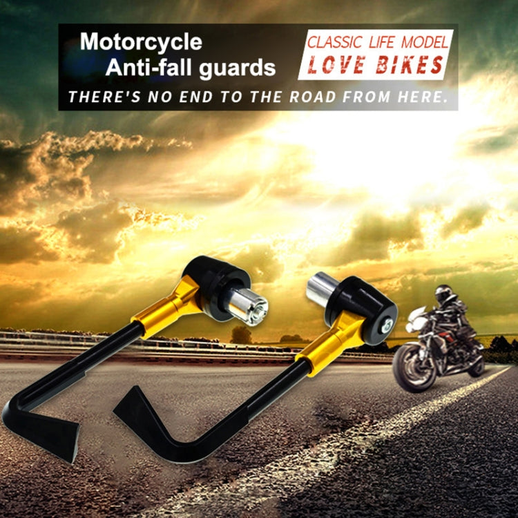 2 PCS Universal 22mm Shockproof Protection Rod CNC Horn Shape Handbrake Motorcycle Modification Accessories