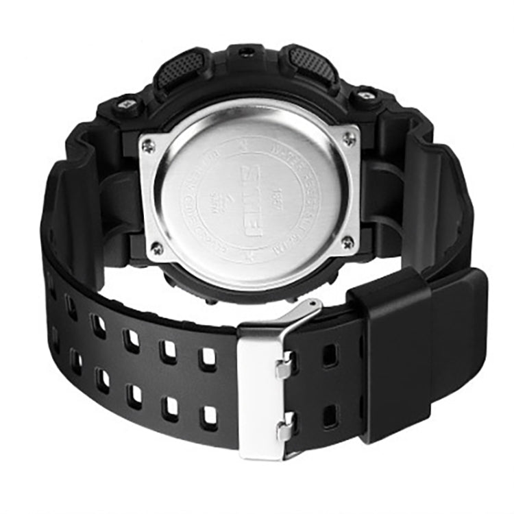 SKMEI 1857 Stainless Steel Buckle PU Strap Waterproof Electronic Watch