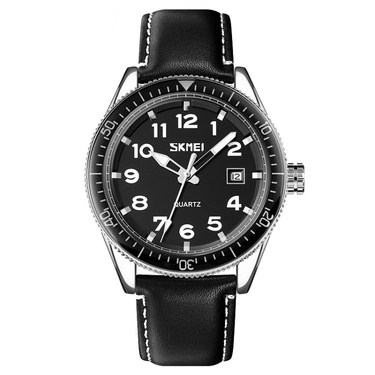 SKMEI 9232 Stainless Steel Buckle Glass Mirror Waterproof Resistant Quartz Watch