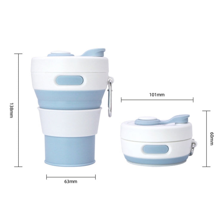 350ML Folding Portable Silicone Telescopic Drinking Coffee Cup Multi-function Silica Cup Travel