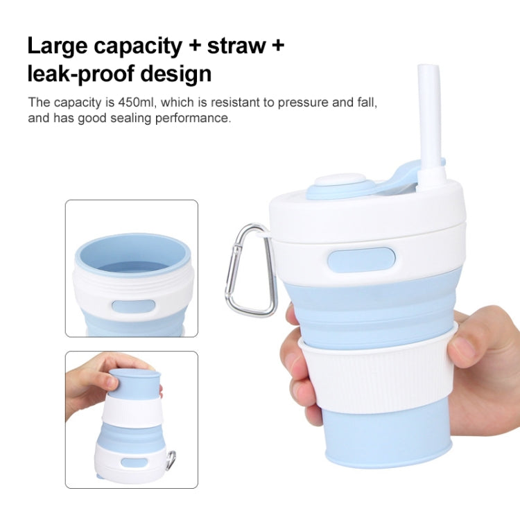 350ML Folding Portable Silicone Telescopic Drinking Coffee Cup Multi-function Silica Cup Travel