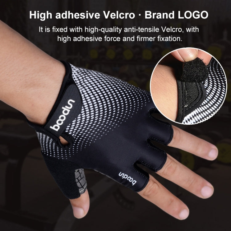 BOODUN 1096 Non-slip Wear-resistant Breathable Fitness Sports Silicone Gloves