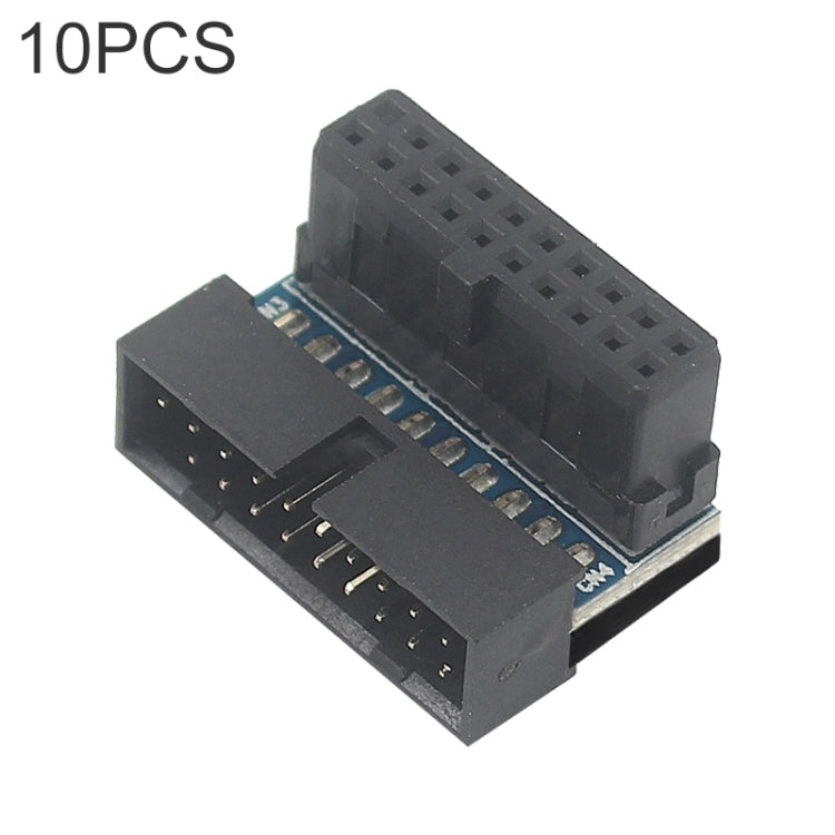 10 PCS 3.0 19P 20P Motherboard Male To Female Extension Adapter, Model: