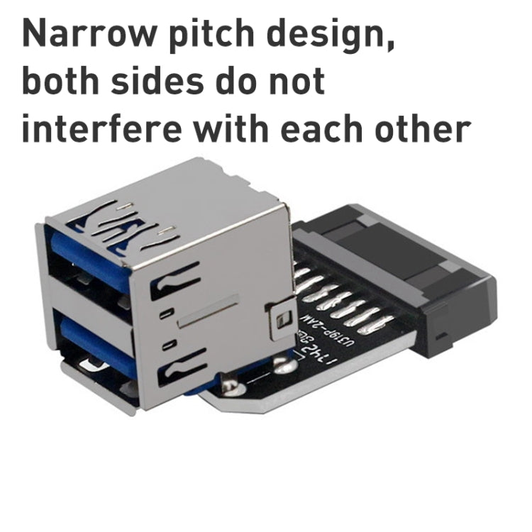 10 PCS 19/20Pin to Dual USB 3.0 Adapter Converter