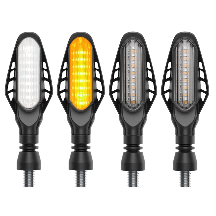4 PCS Modified Motorcycle 16LEDs Brake Turn Tail Light, Transparent Shell