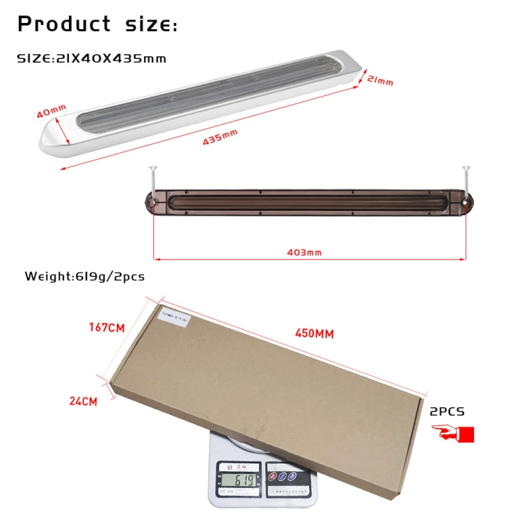 2 PCS 72LEDs Two-color Brake Turn Tail Light